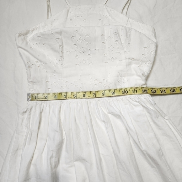 Mini dress White color Cotton Halter dress A&F Size S - Picture 13 of 14